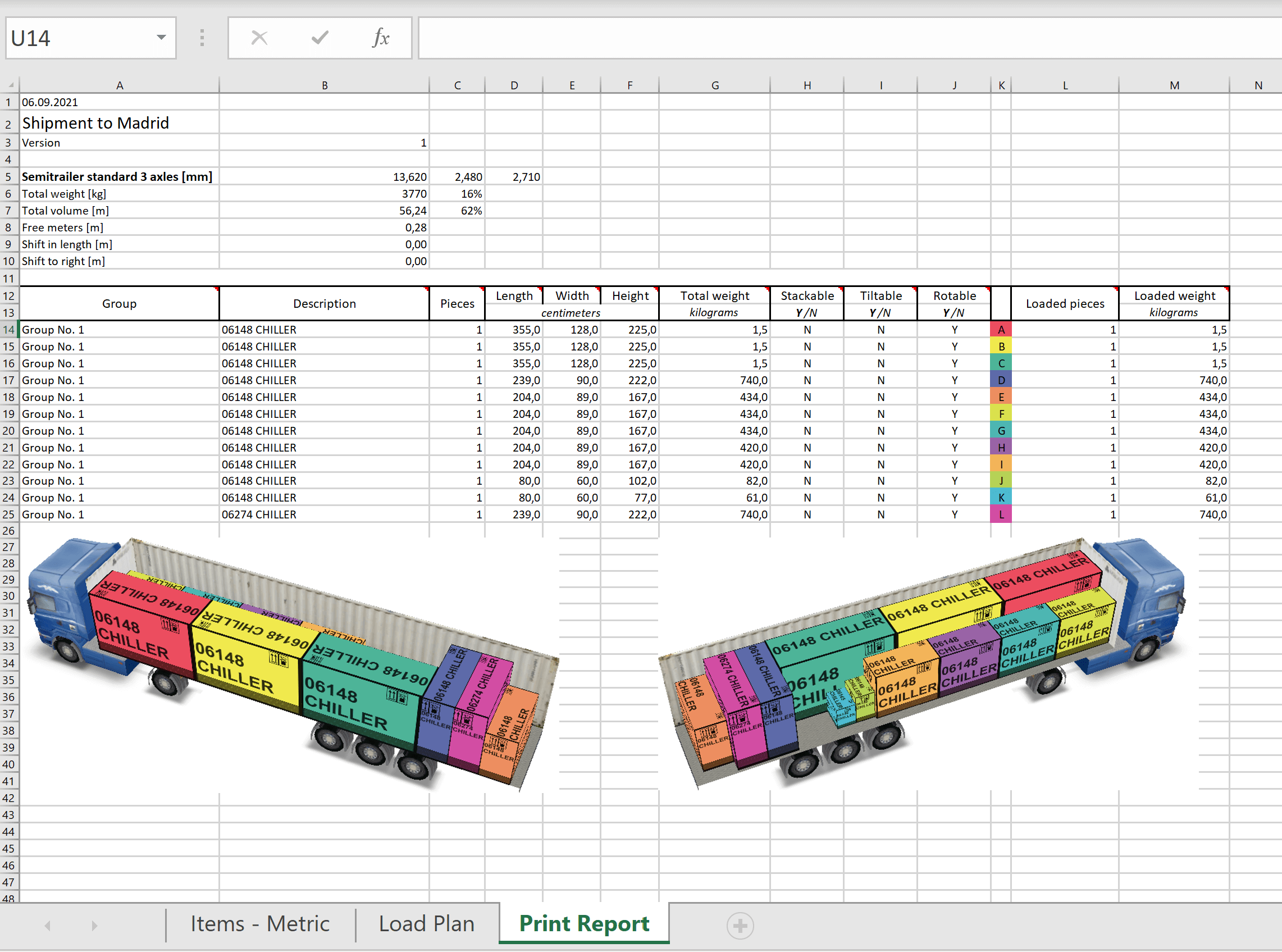 The Load Plan Export To Microsoft Excel EasyCargo