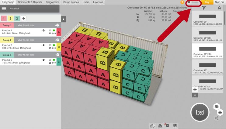 3D Load plan