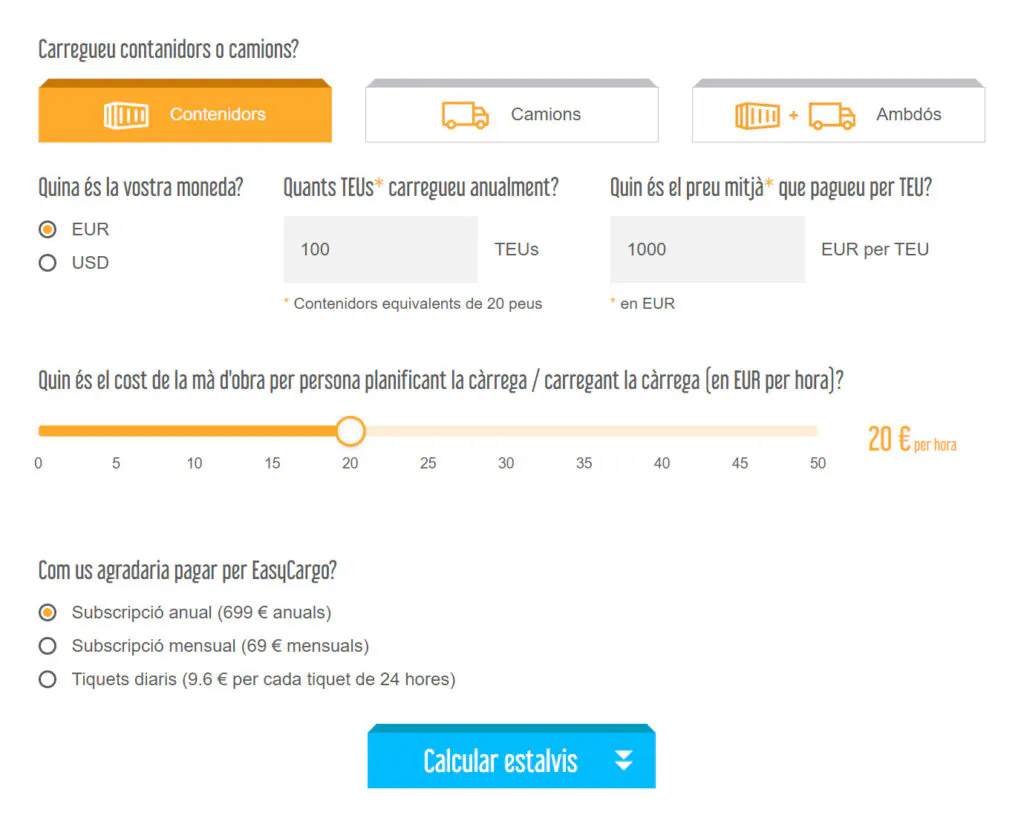 Calculadora d'estalvi