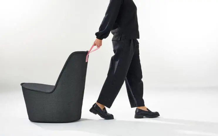 Pippin, a moveable designer lounge chair, designed by NaughtOne