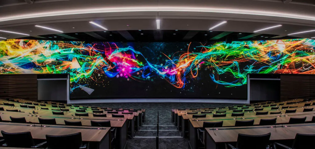 Big LED screen in a lecture room or conference room by Planar Systems, global leader in LED Display