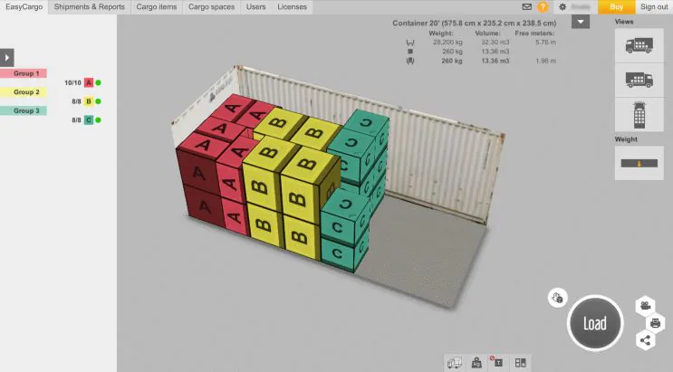 Container Loading Calculator EasyCargo