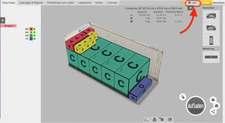 EasyCargo-Verladung