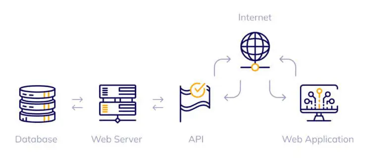 An infographic showing the process of API